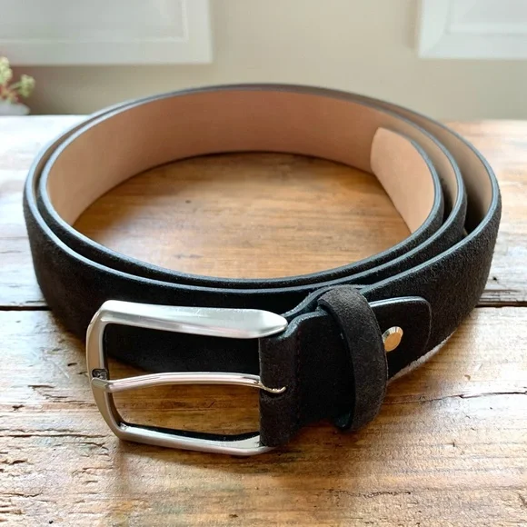 NEW Suitsupply Brown Suede Leather Belt 42 NWOT